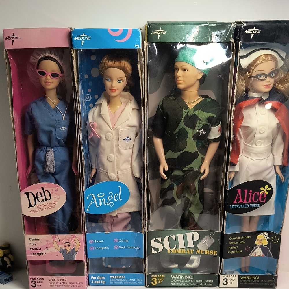 VTG Medline Nurse Dolls Set Great Gift For Someone In The Medical Field $19 Each